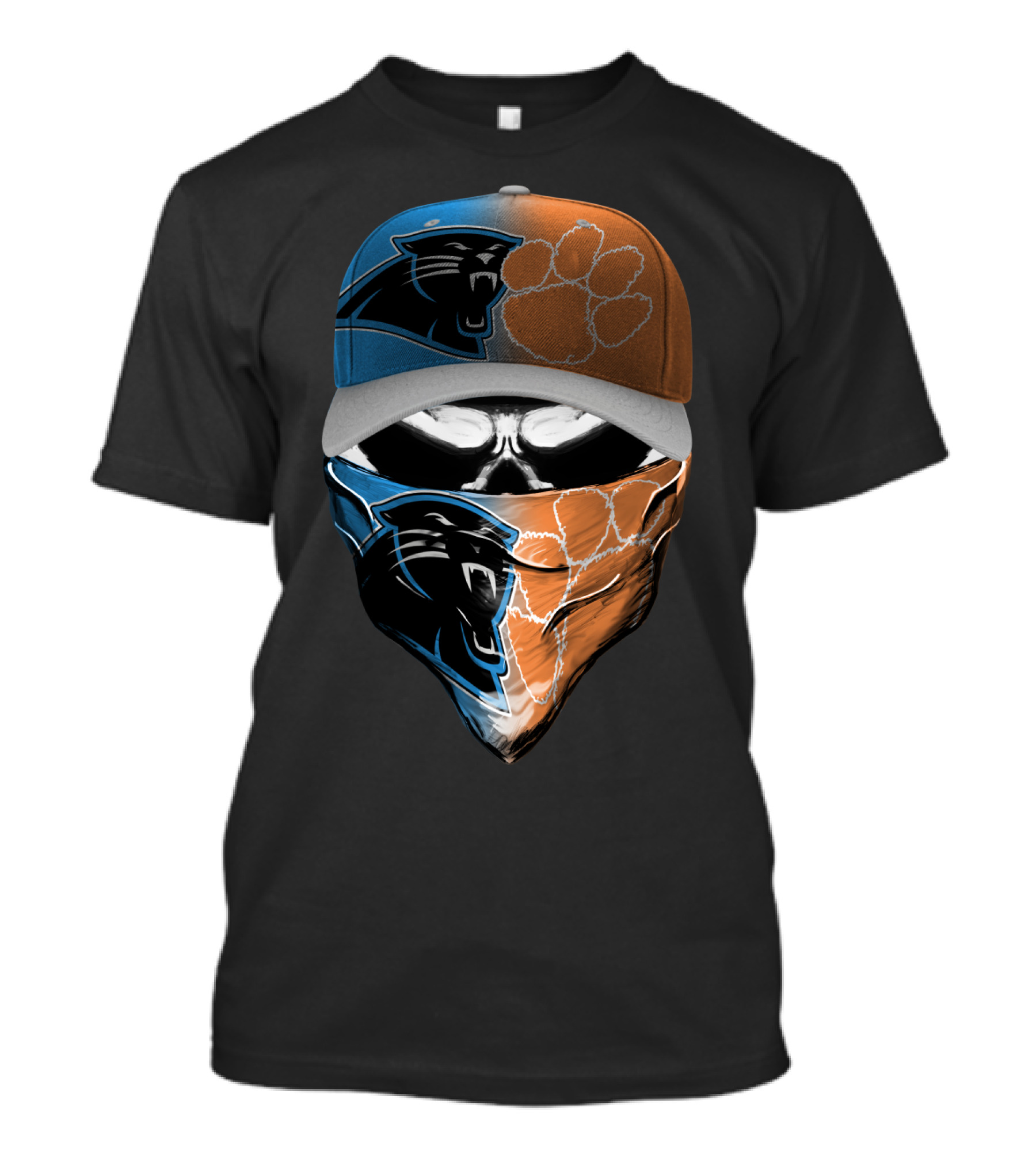 Carolina Panthers Clemson Tigers Fusion Mask Hat T-Shirt