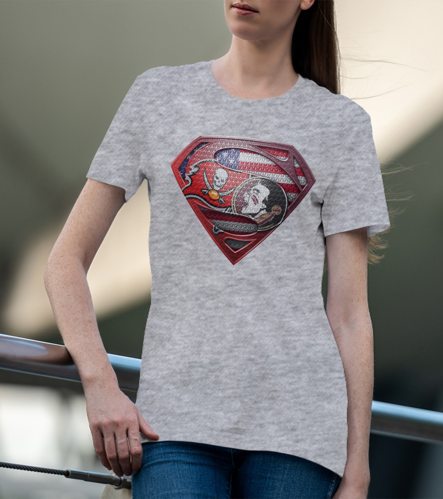 Superhero Skull Bat Shield With American Flag Elements T-Shirt