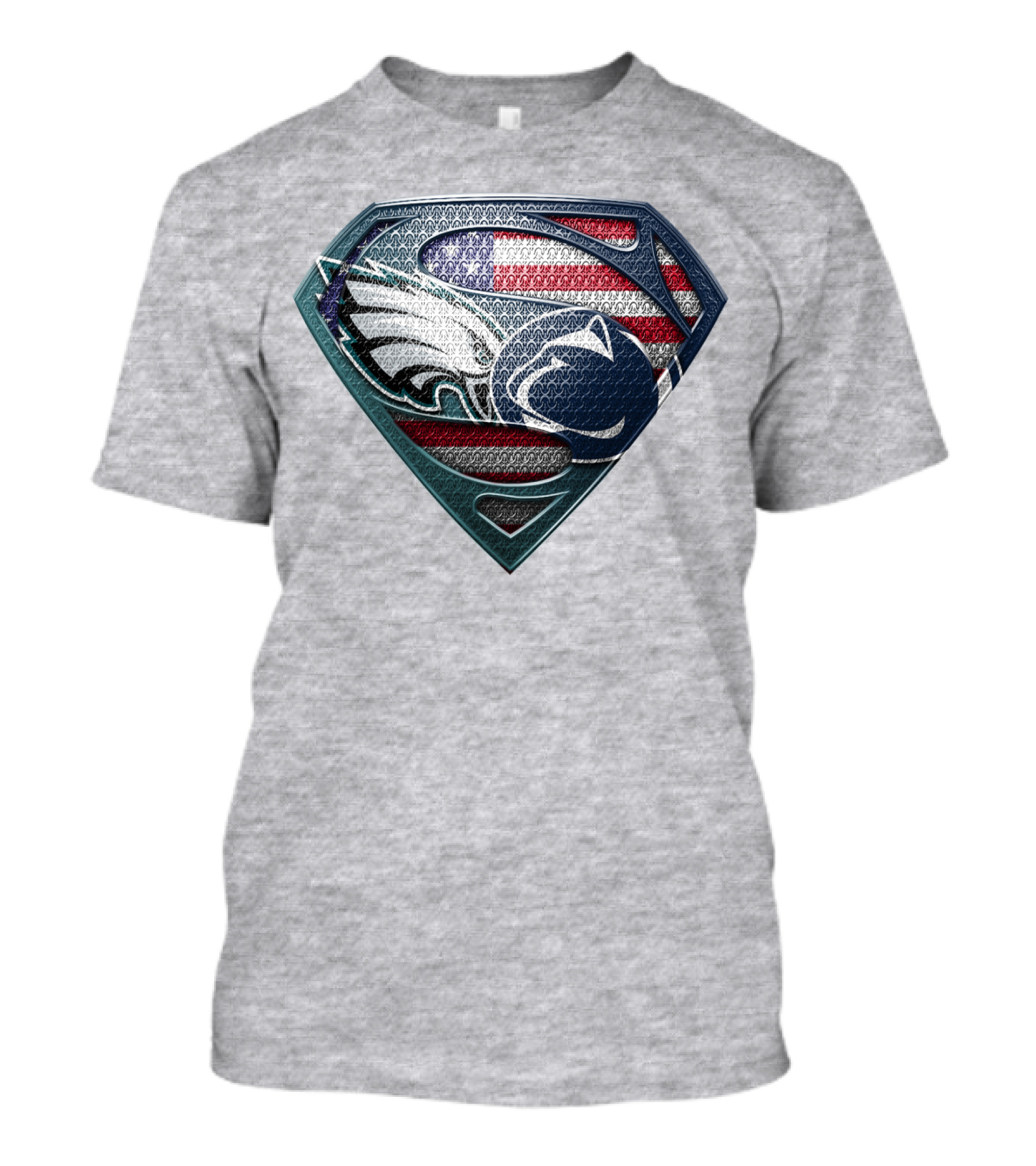 American Flag Philadelphia Eagles Penn State Superman Shield T-Shirt