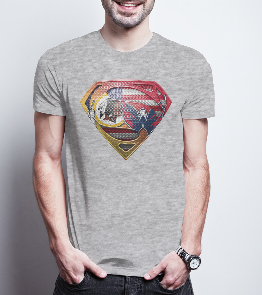 Superman Washington Sports Teams Mashup T-Shirt