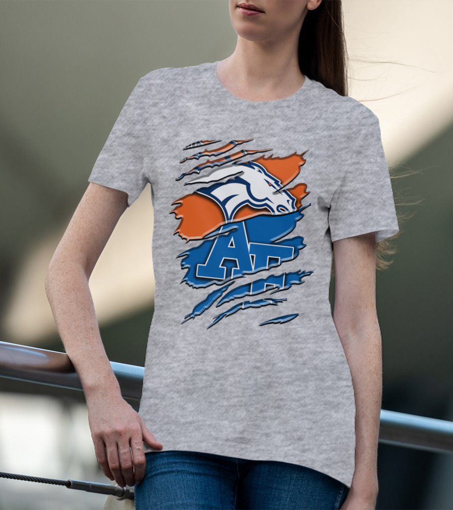 Denver Broncos And Air Force Falcons Logo Mashup Rah 015 T-Shirt