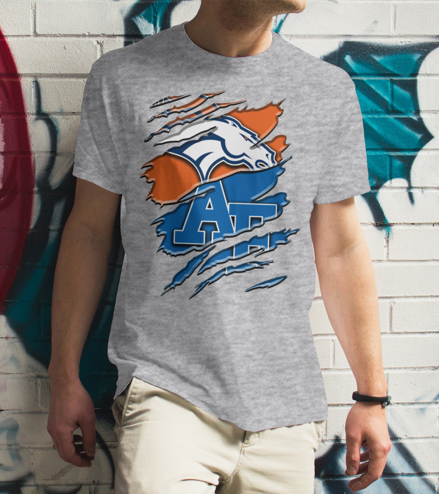 Denver Broncos And Air Force Falcons Logo Mashup Rah 015 T-Shirt
