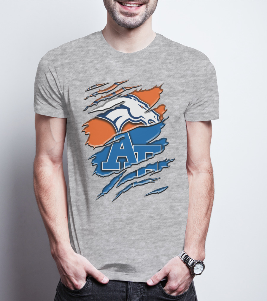 Denver Broncos And Air Force Falcons Logo Mashup Rah 015 T-Shirt