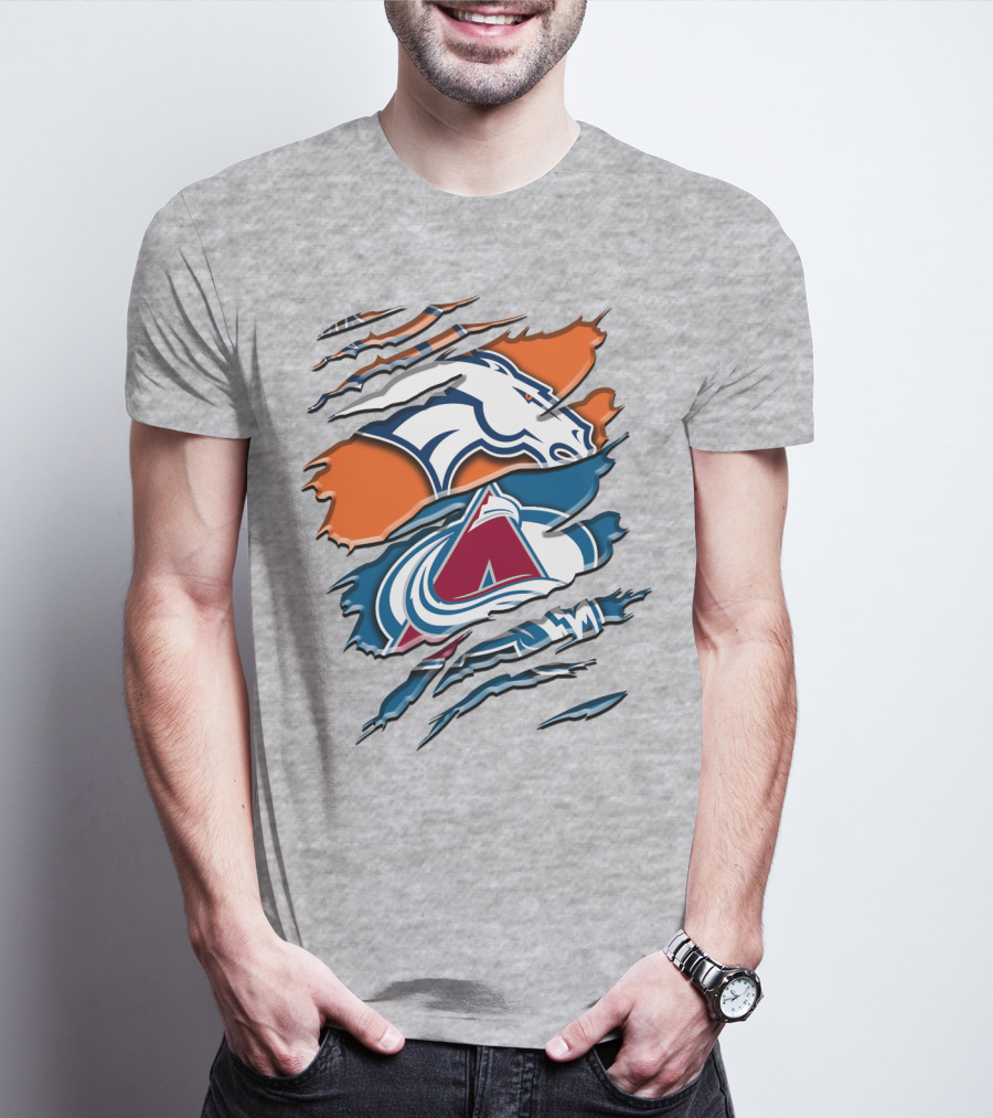Denver Broncos Colorado Avalanche Rah 016 T-Shirt