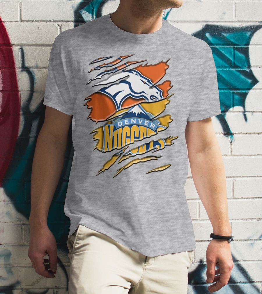 Denver Broncos And Nuggets Fan Crossover Rah 020 T-Shirt