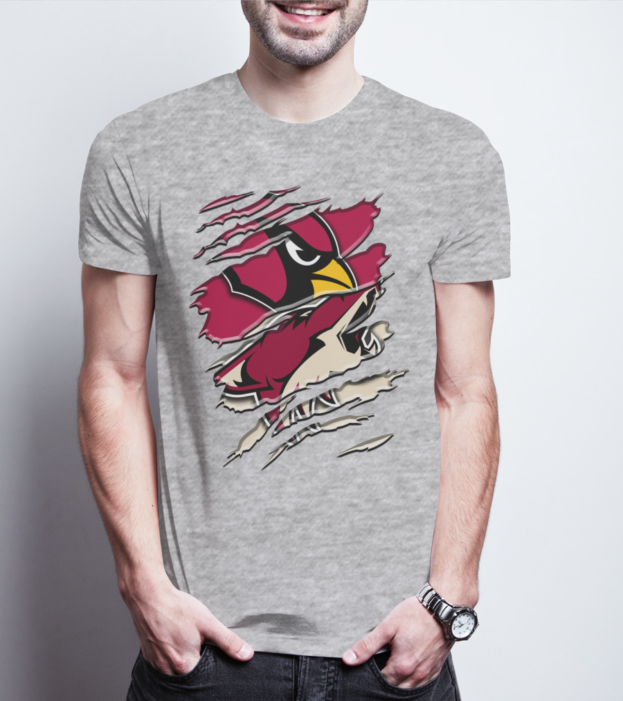 Arizona Cardinals Ripped Design Rah 028 T-Shirt