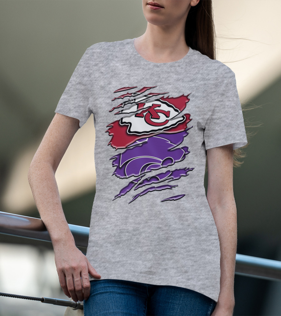 Kansas City Chiefs K-State Wildcats Fan Gear Rah 038 T-Shirt