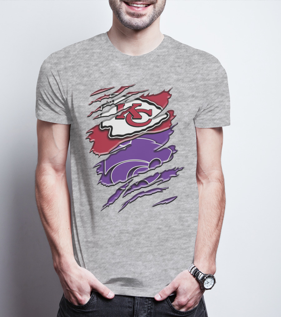 Kansas City Chiefs K-State Wildcats Fan Gear Rah 038 T-Shirt
