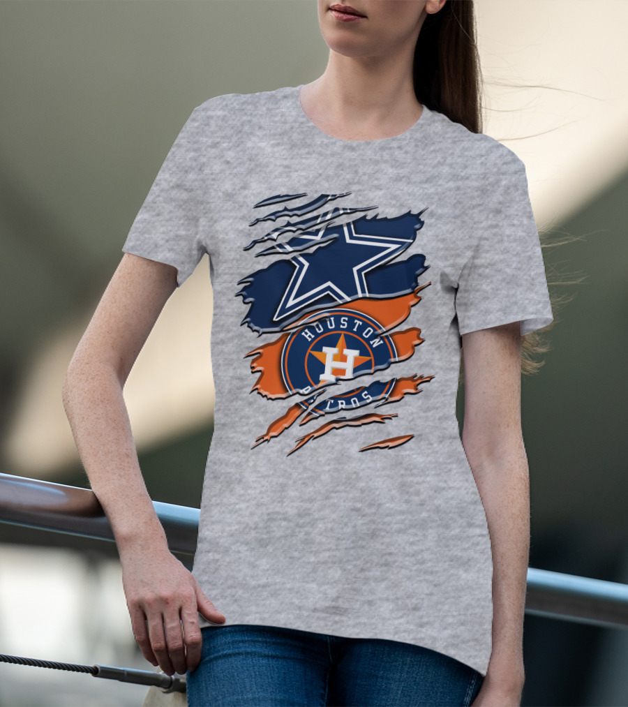 Dallas Cowboys Houston Astros Fan Crossover Rah 046 T-Shirt