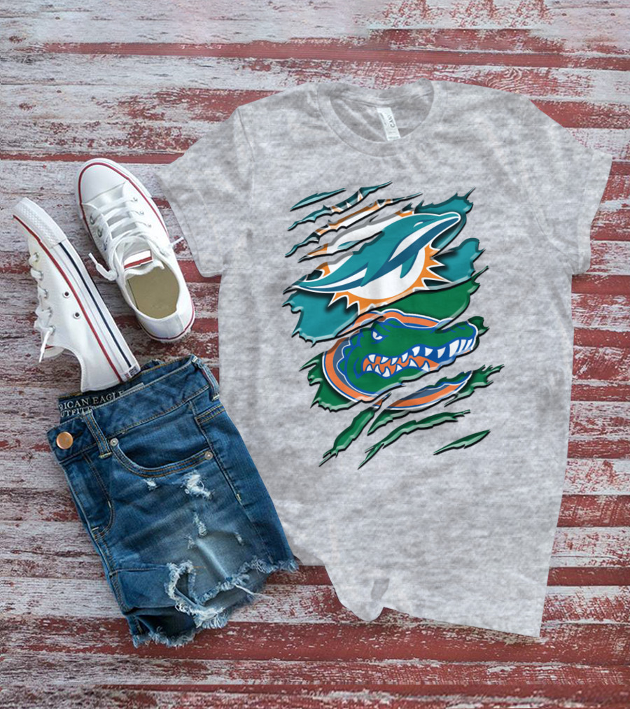 Rah Miami Dolphins Florida Gators Rip T-Shirt