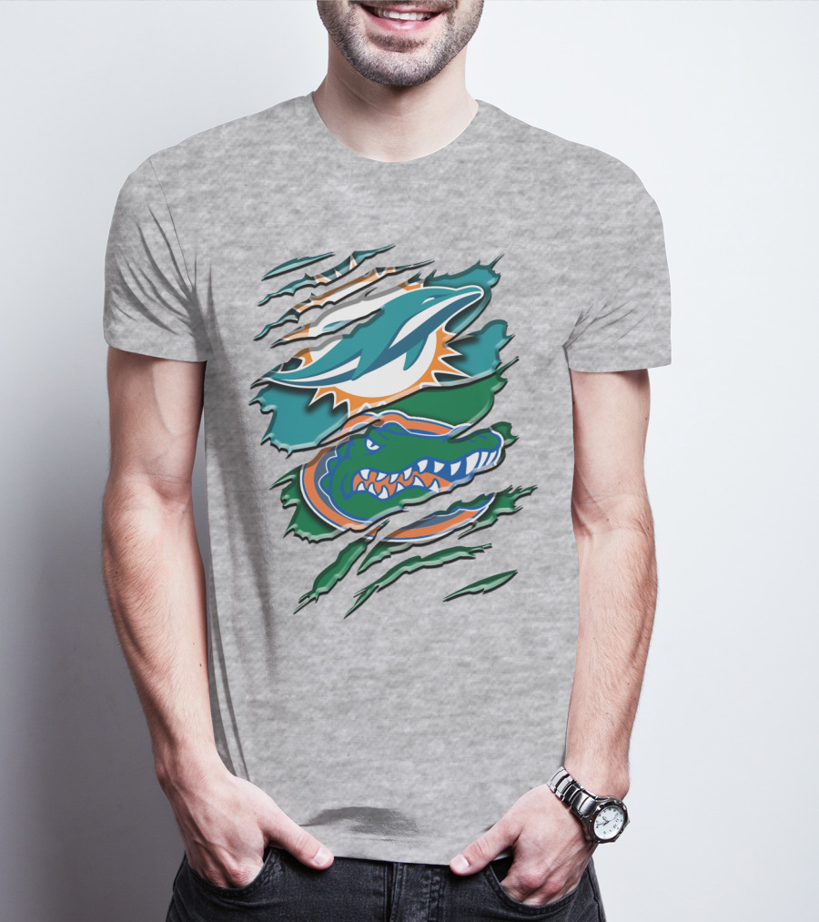 Rah Miami Dolphins Florida Gators Rip T-Shirt