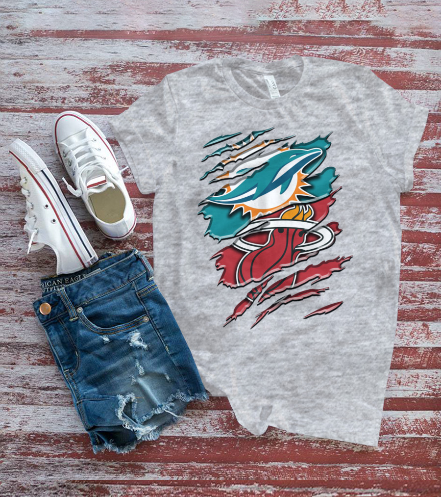 Miami Dolphins And Heat Rah 051 T-Shirt