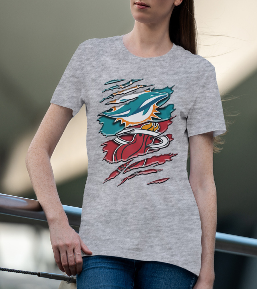 Miami Dolphins And Heat Rah 051 T-Shirt