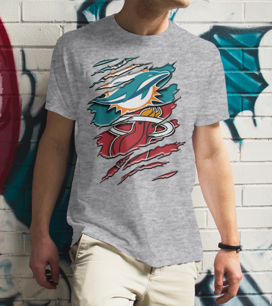 Miami Dolphins And Heat Rah 051 T-Shirt