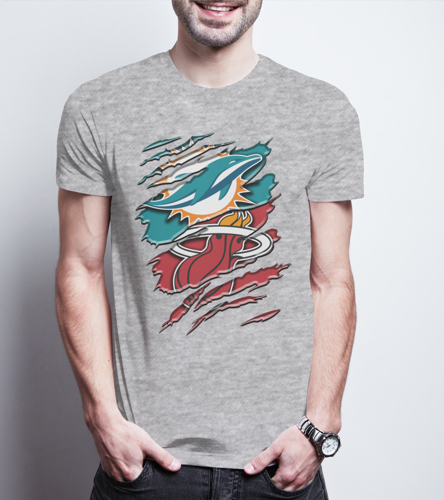 Miami Dolphins And Heat Rah 051 T-Shirt
