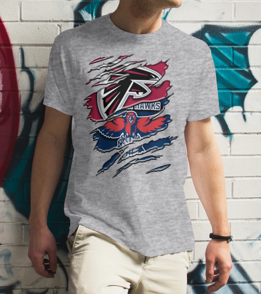 Atlanta Falcons And Hawks Logo Crossover Rah 060 T-Shirt