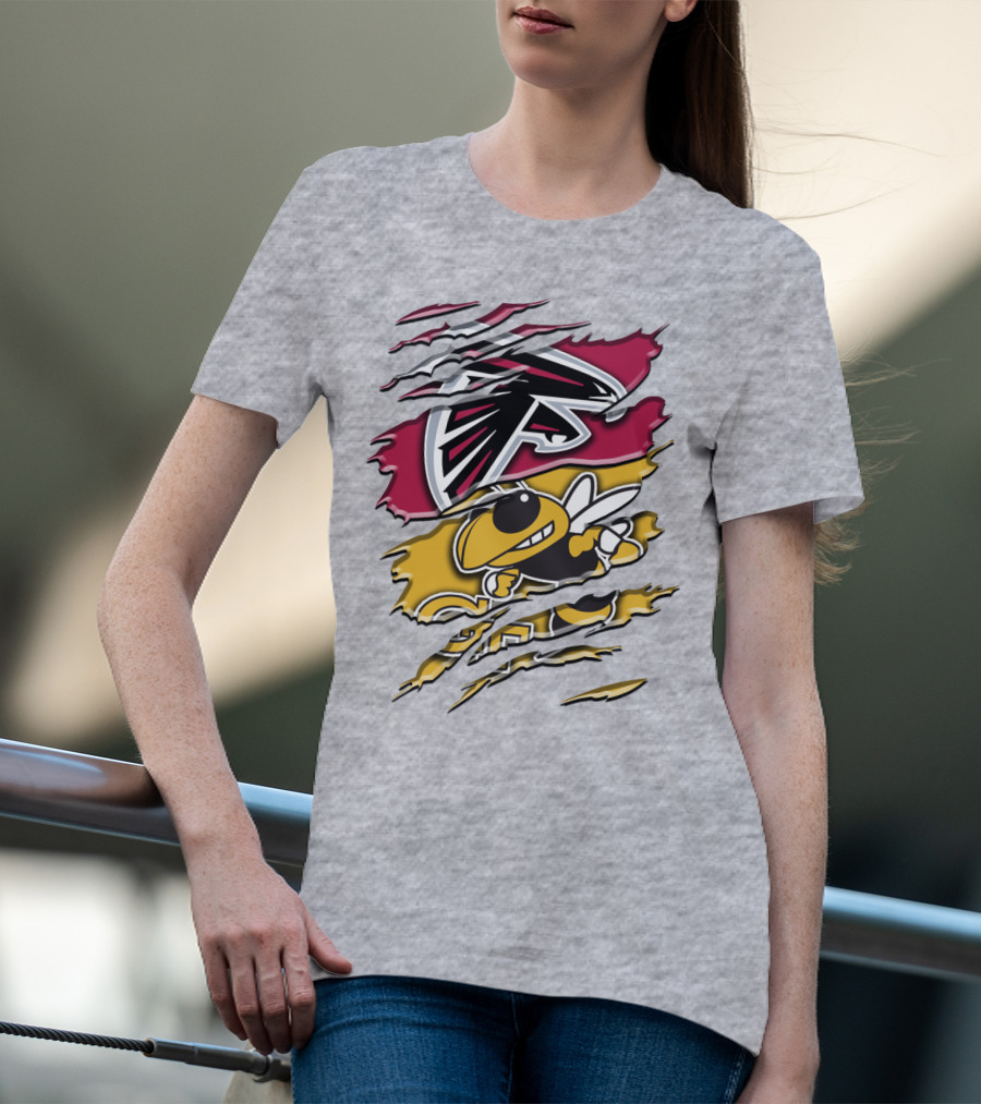 Atlanta Falcons And Georgia Tech Yellow Jackets Rah 062 T-Shirt