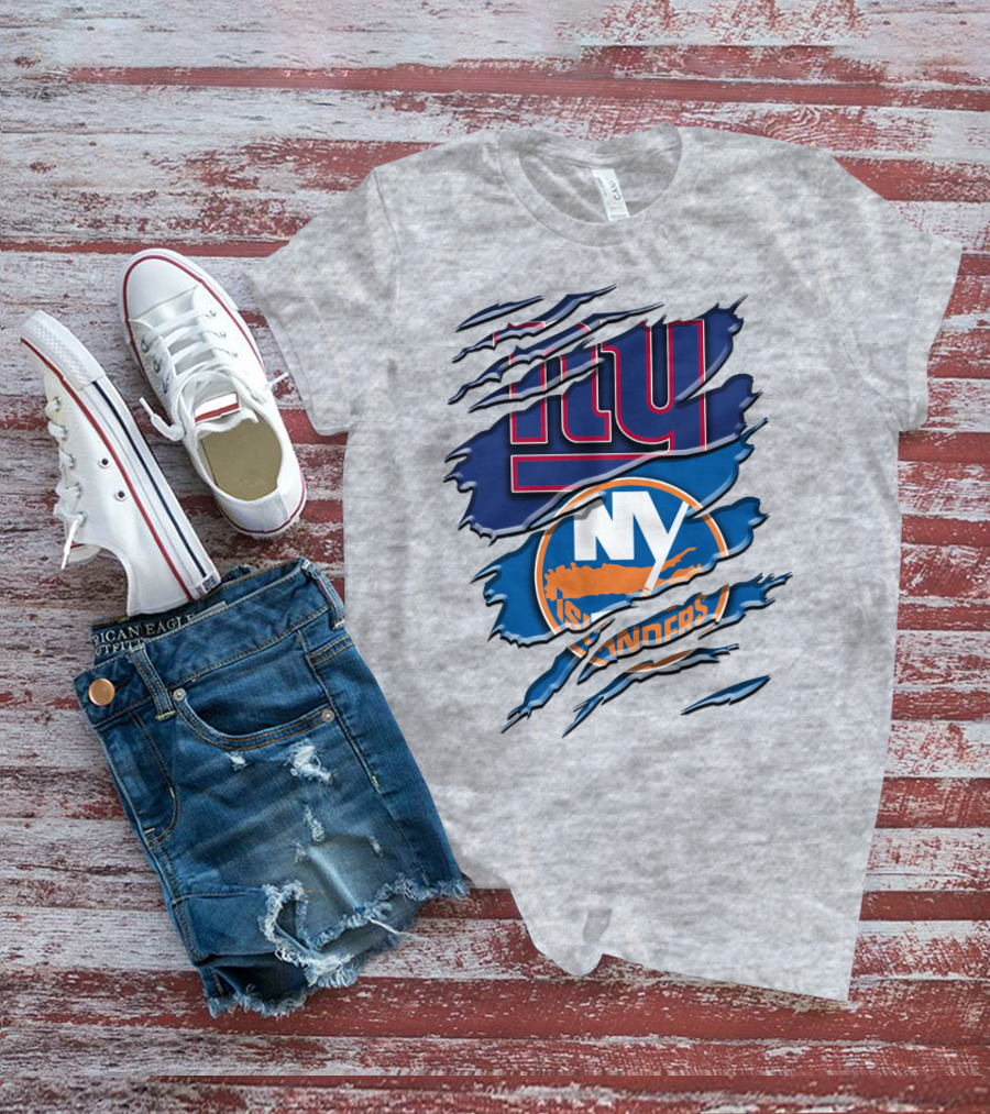 New York Giants Ny Islanders Crossover Rah 063 T-Shirt