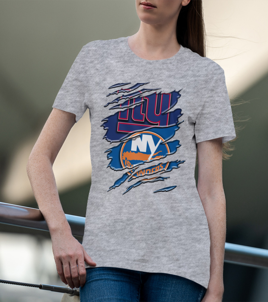New York Giants Ny Islanders Crossover Rah 063 T-Shirt