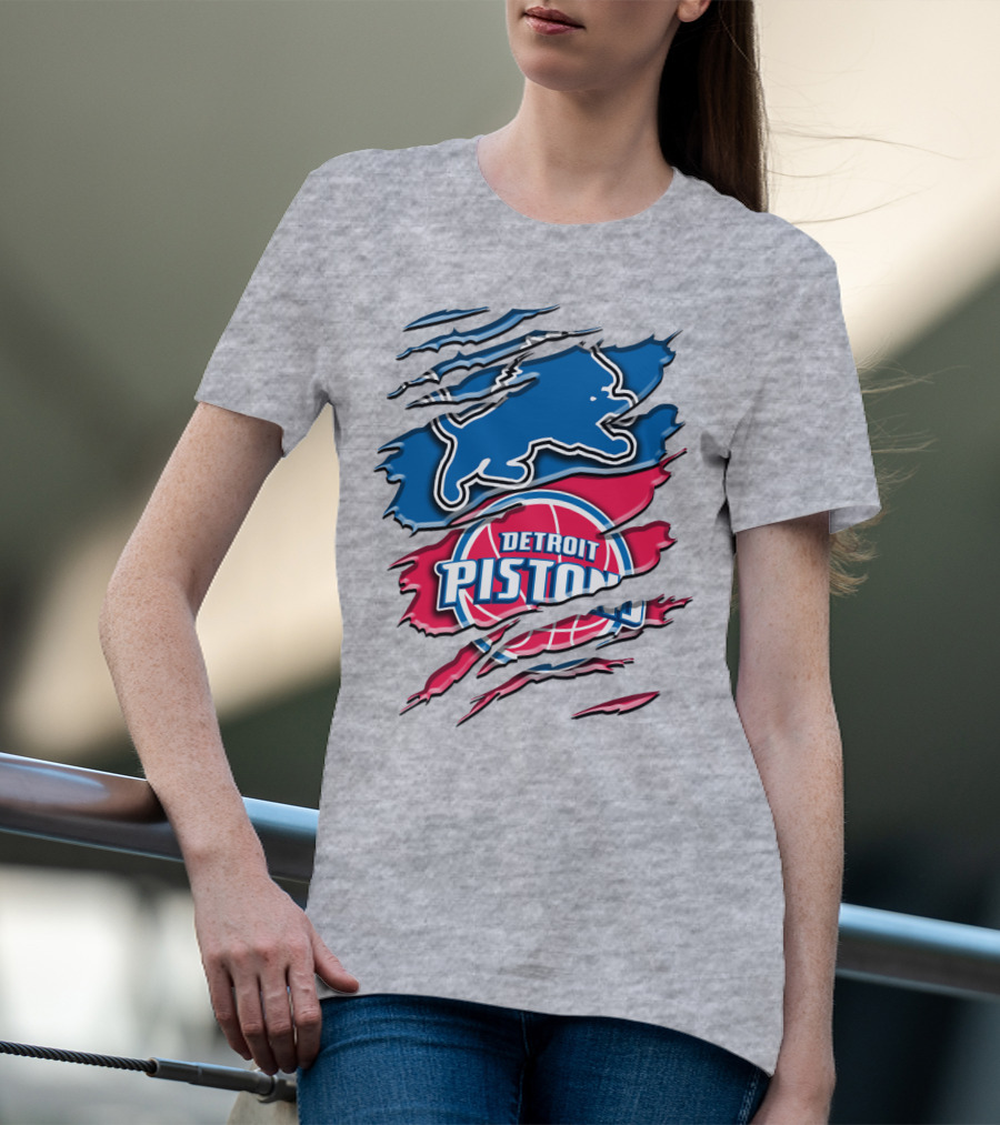 Detroit Pistons Rah 073 Lions Dual T-Shirt