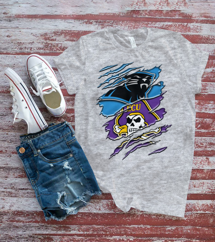 Carolina Panthers Ecu Pirates Rah T-Shirt