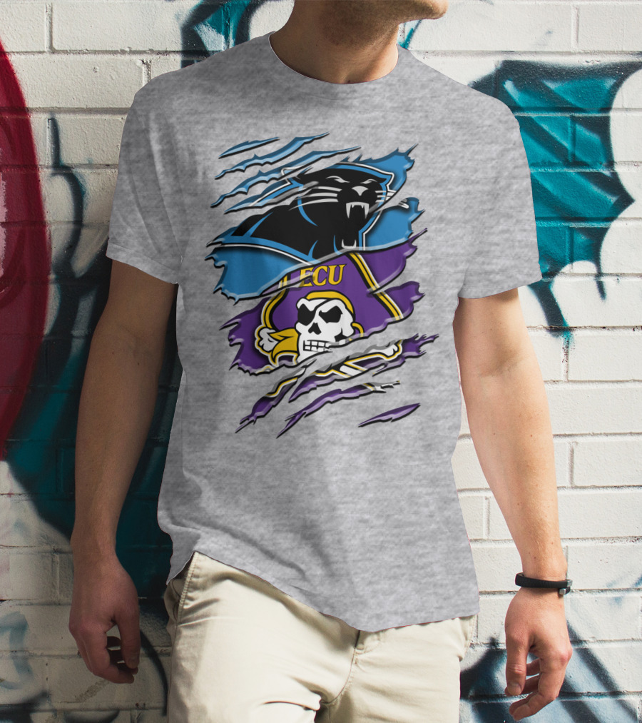 Carolina Panthers Ecu Pirates Rah T-Shirt