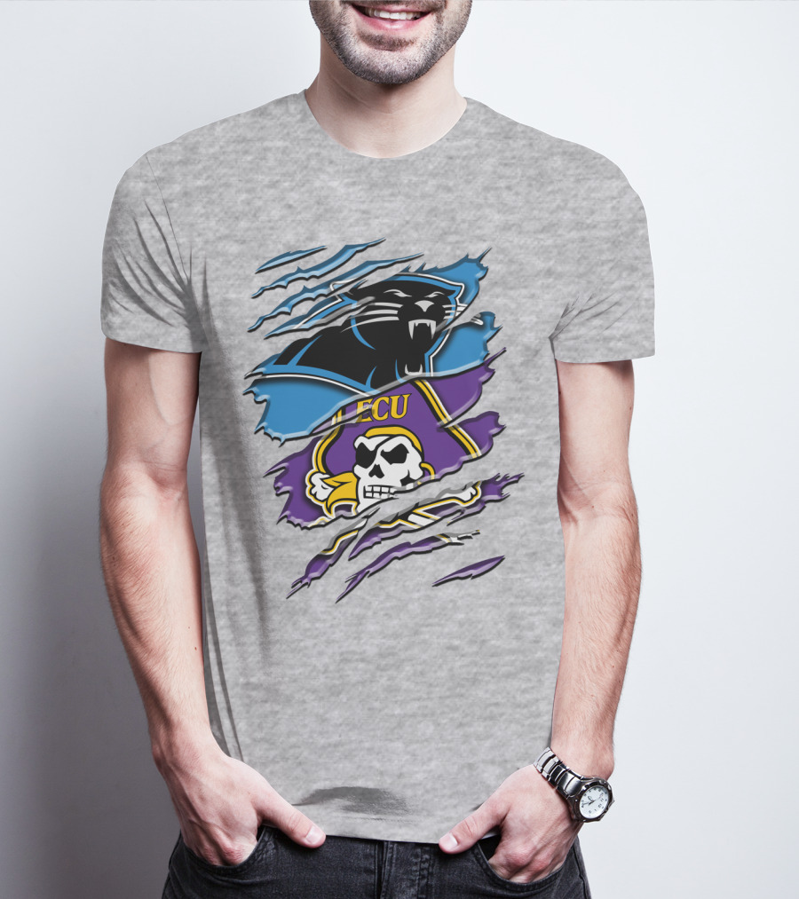 Carolina Panthers Ecu Pirates Rah T-Shirt