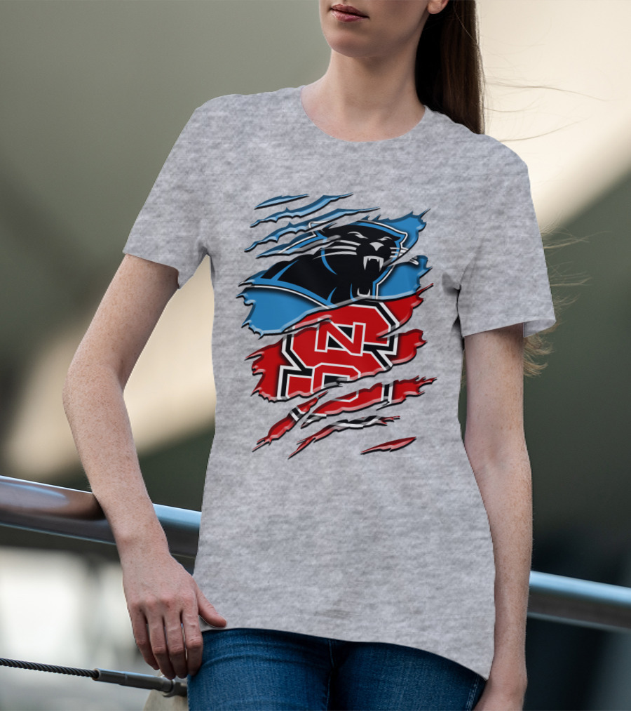 Panthers Nc State Wolfpack Claw Marks T-Shirt