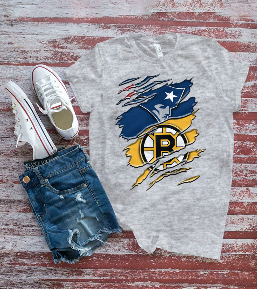 New England Patriots Boston Bruins Blend T-Shirt
