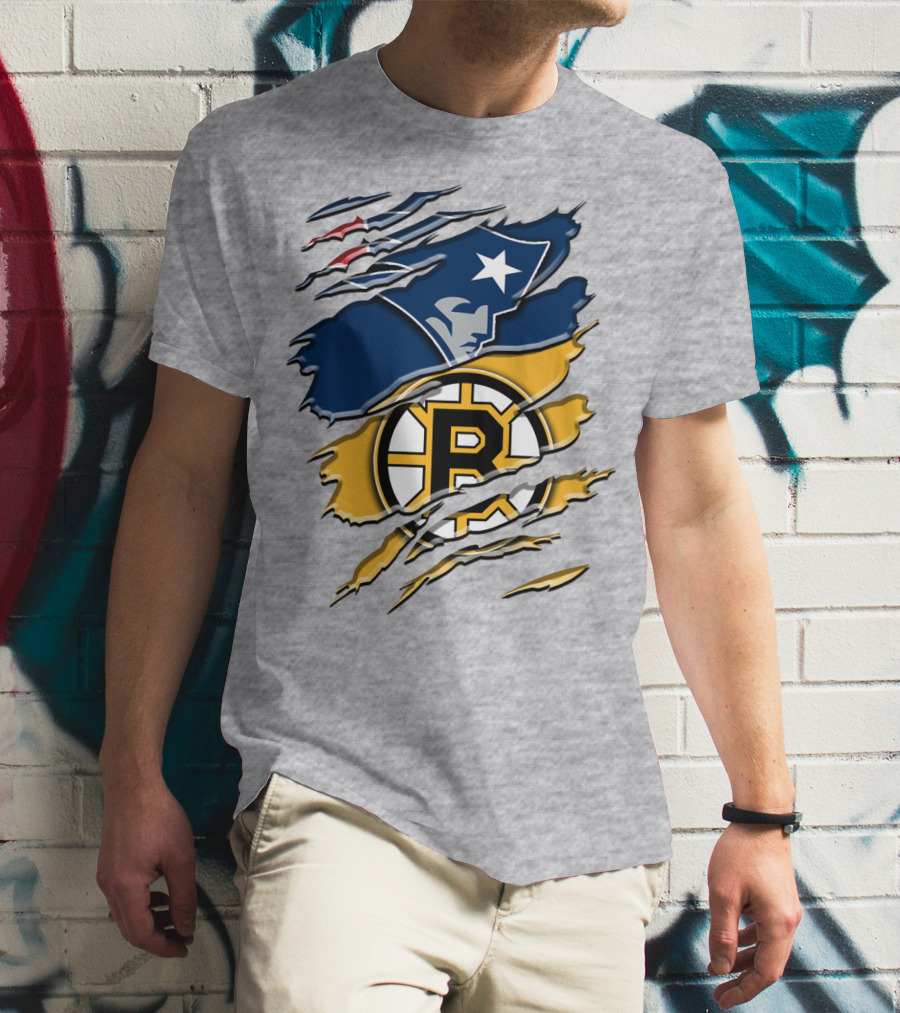 New England Patriots Boston Bruins Blend T-Shirt