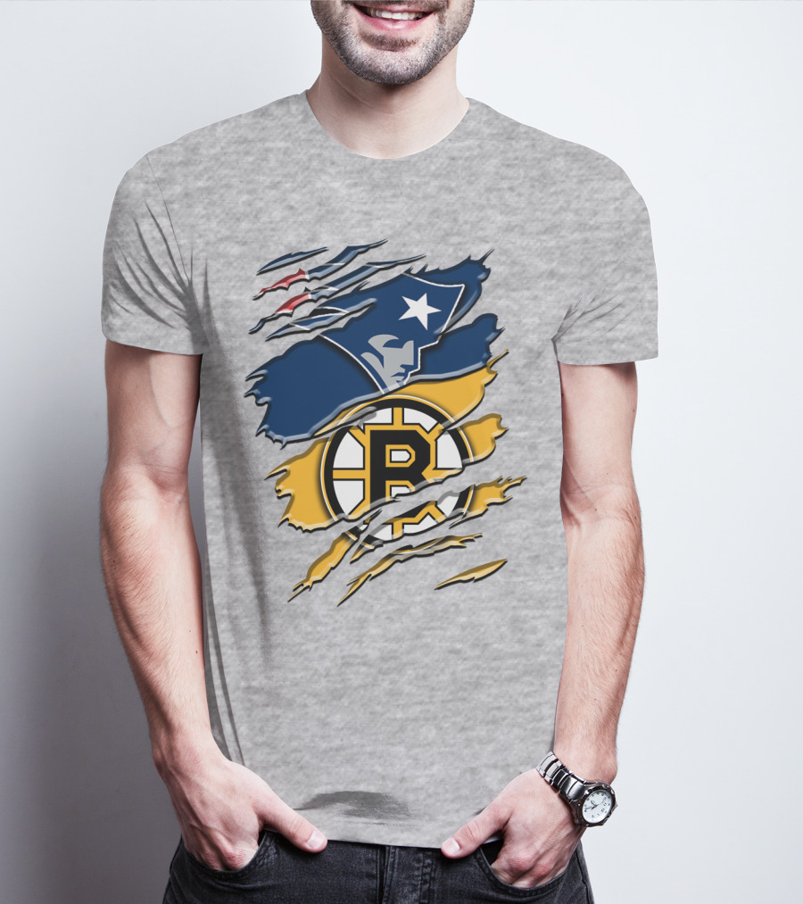 New England Patriots Boston Bruins Blend T-Shirt