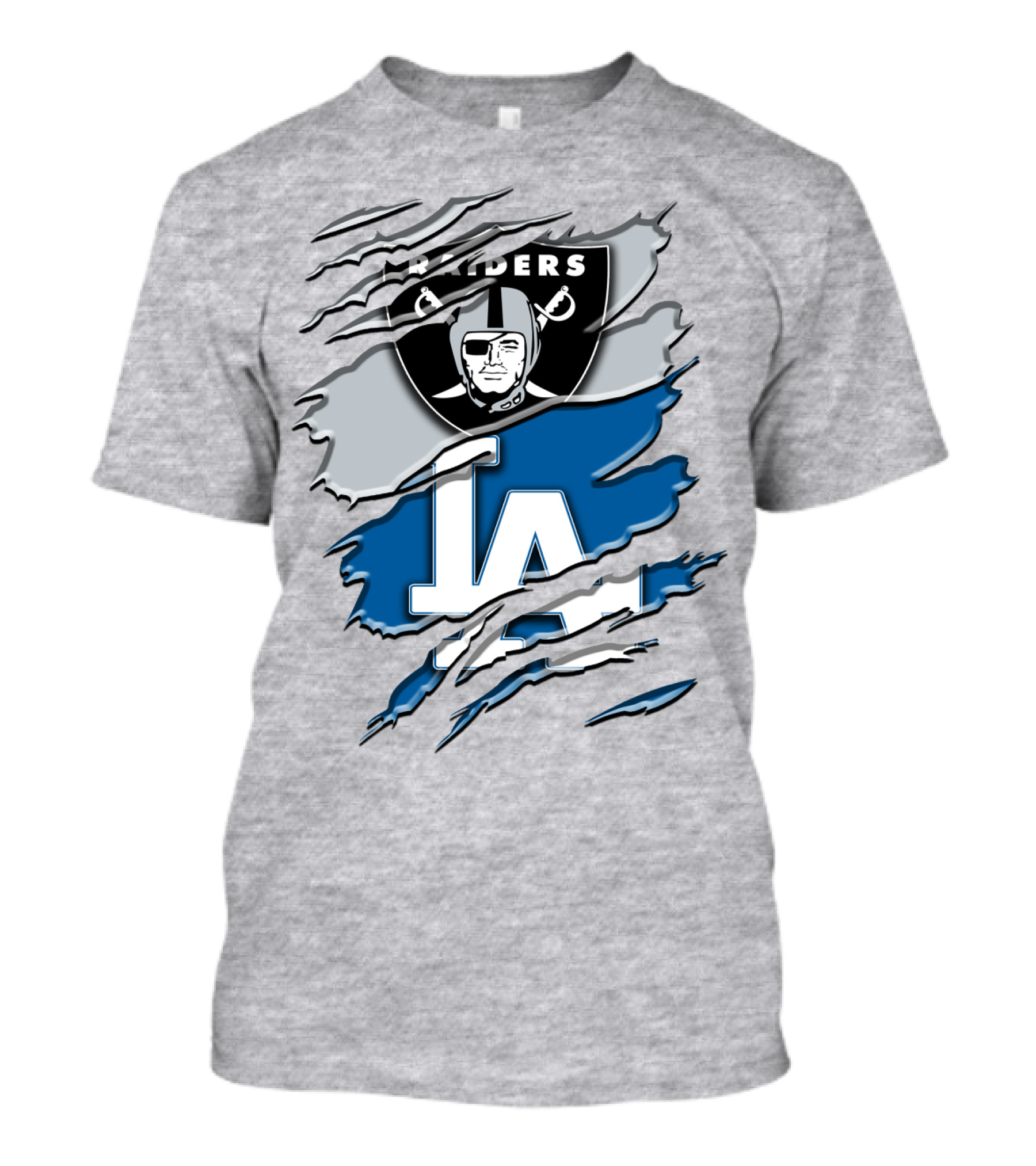 Raiders La Dodgers Crest Combination T-Shirt