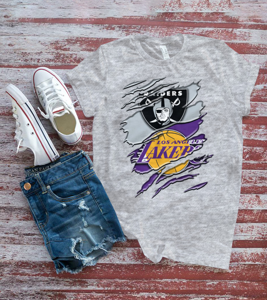 Raiders Los Angeles Lakers Rah 095 T-Shirt