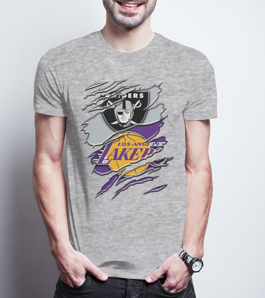 Raiders Los Angeles Lakers Rah 095 T-Shirt