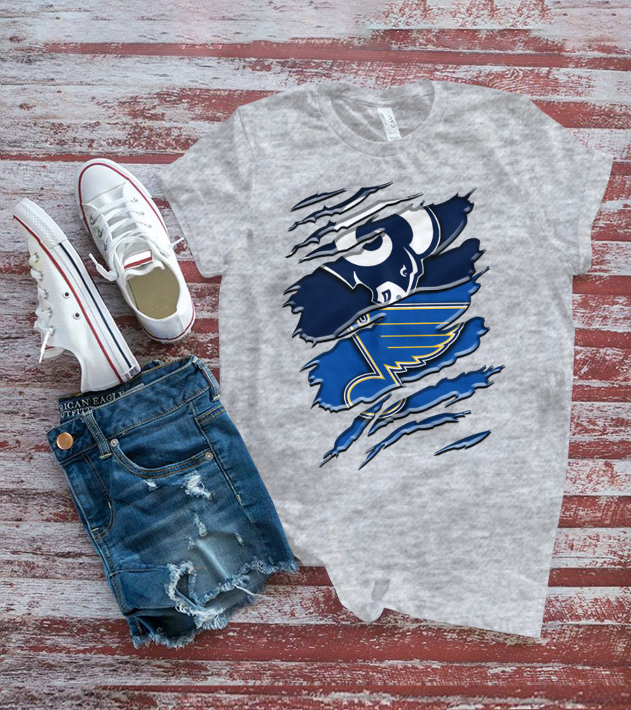 Rams And Blues Dual Logo Rah 099 T-Shirt