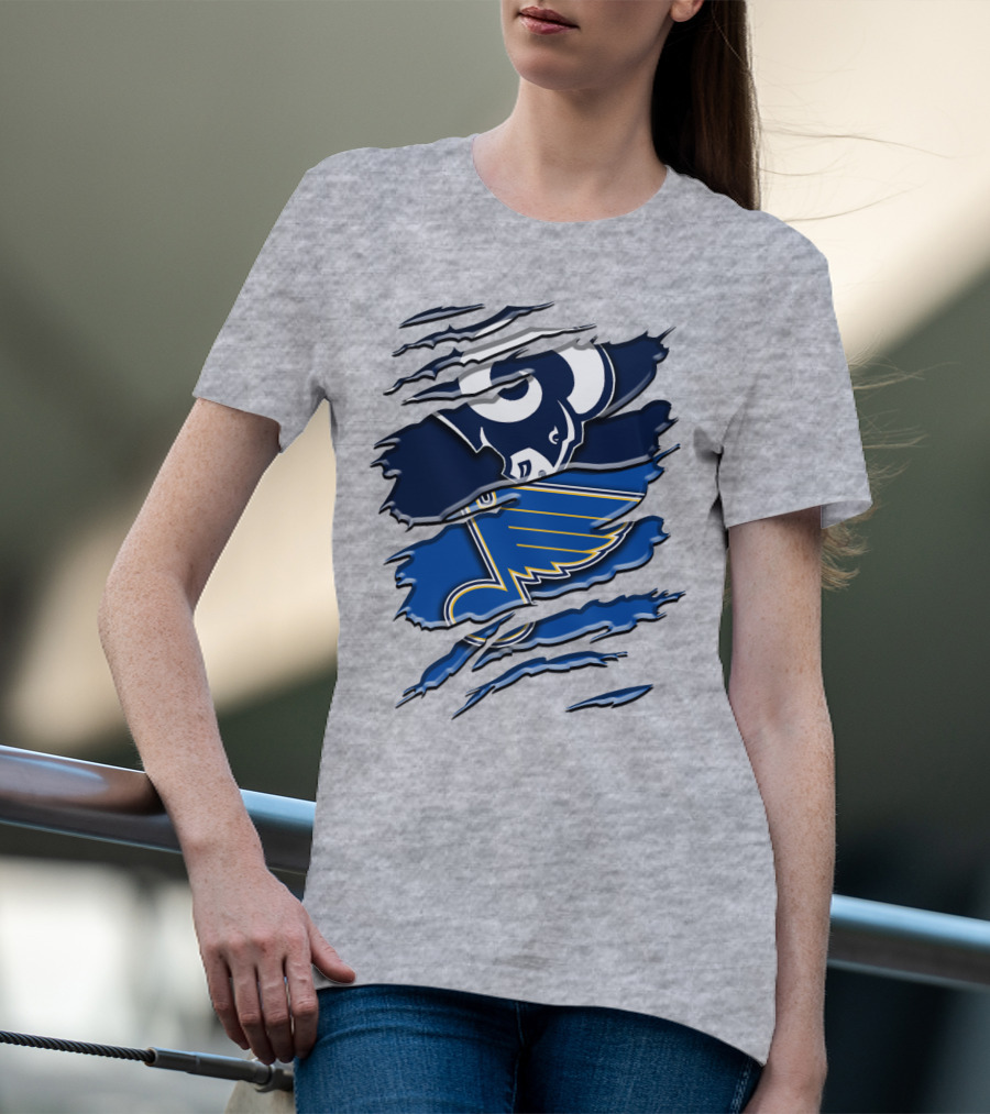 Rams And Blues Dual Logo Rah 099 T-Shirt