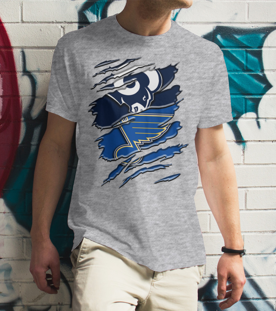 Rams And Blues Dual Logo Rah 099 T-Shirt