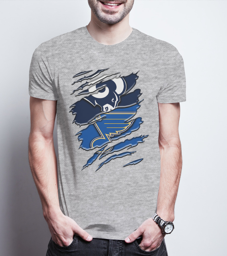 Rams And Blues Dual Logo Rah 099 T-Shirt