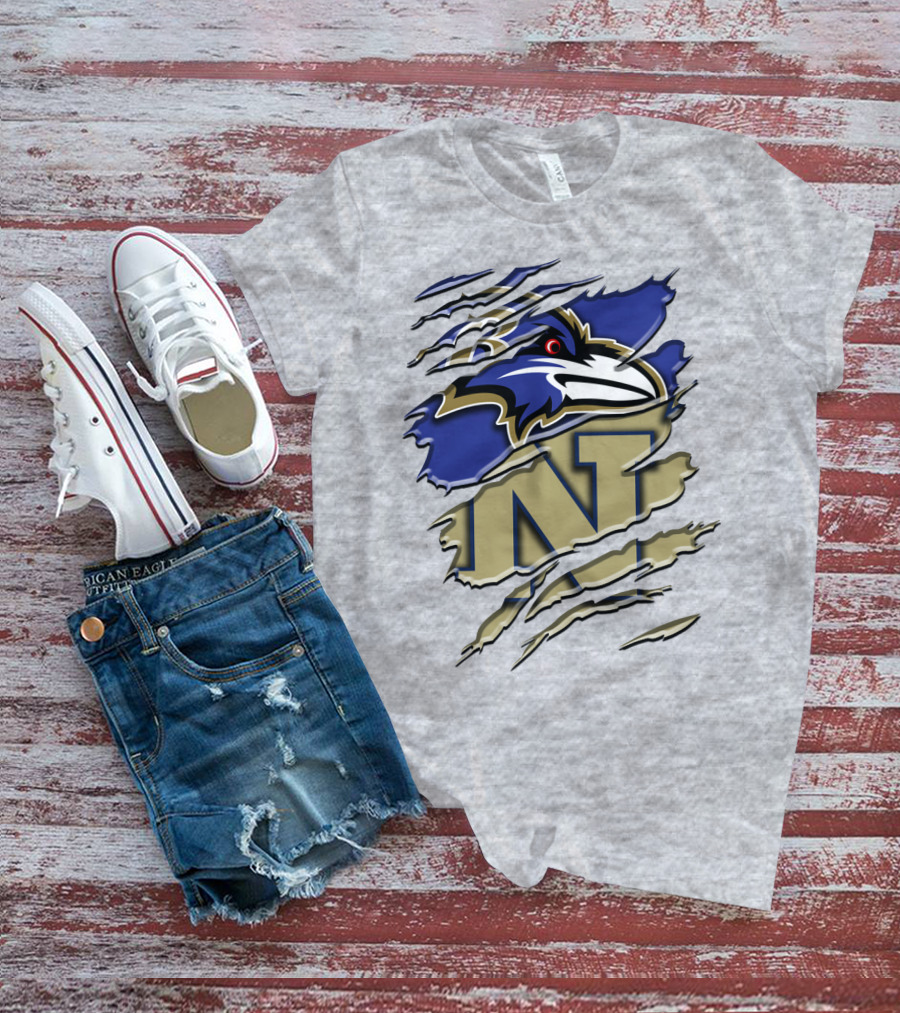 Baltimore Ravens Navy Midshipmen Rah 103 T-Shirt