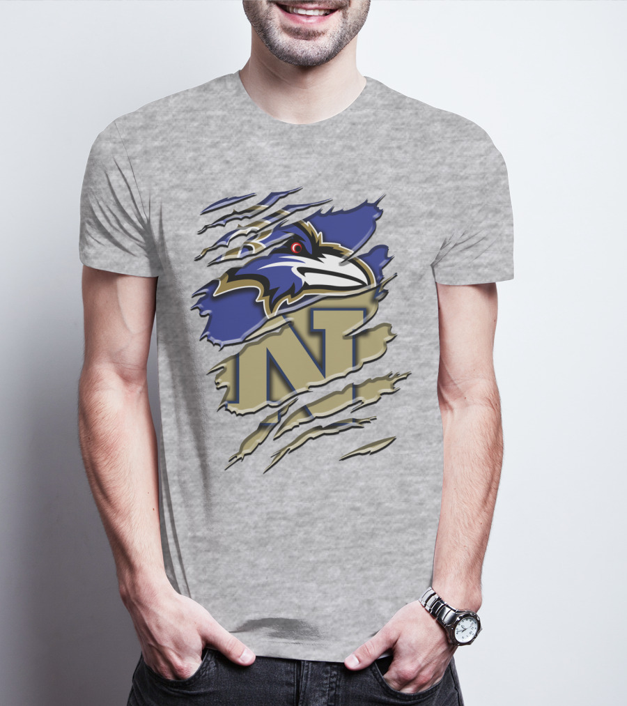 Baltimore Ravens Navy Midshipmen Rah 103 T-Shirt