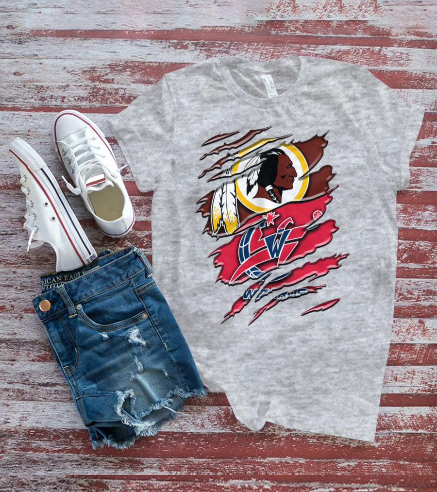 Washington Wizards Redskins Logo Mashup T-Shirt
