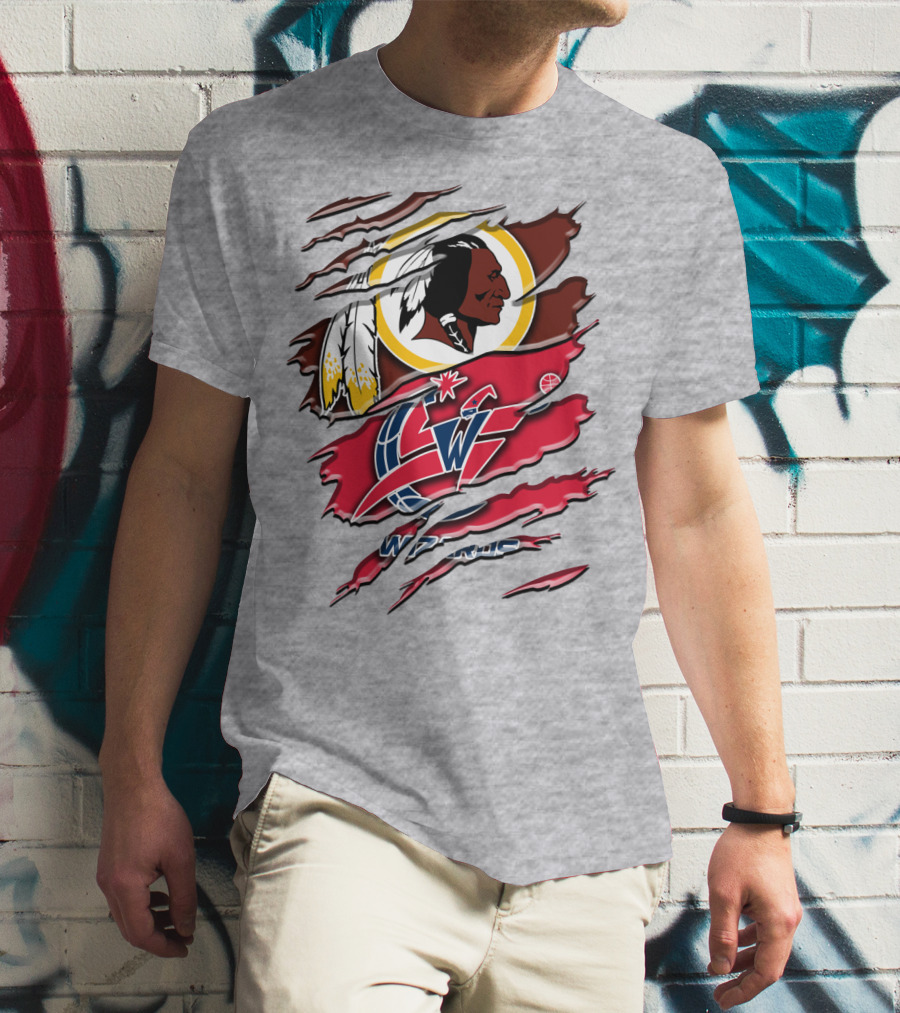 Washington Wizards Redskins Logo Mashup T-Shirt