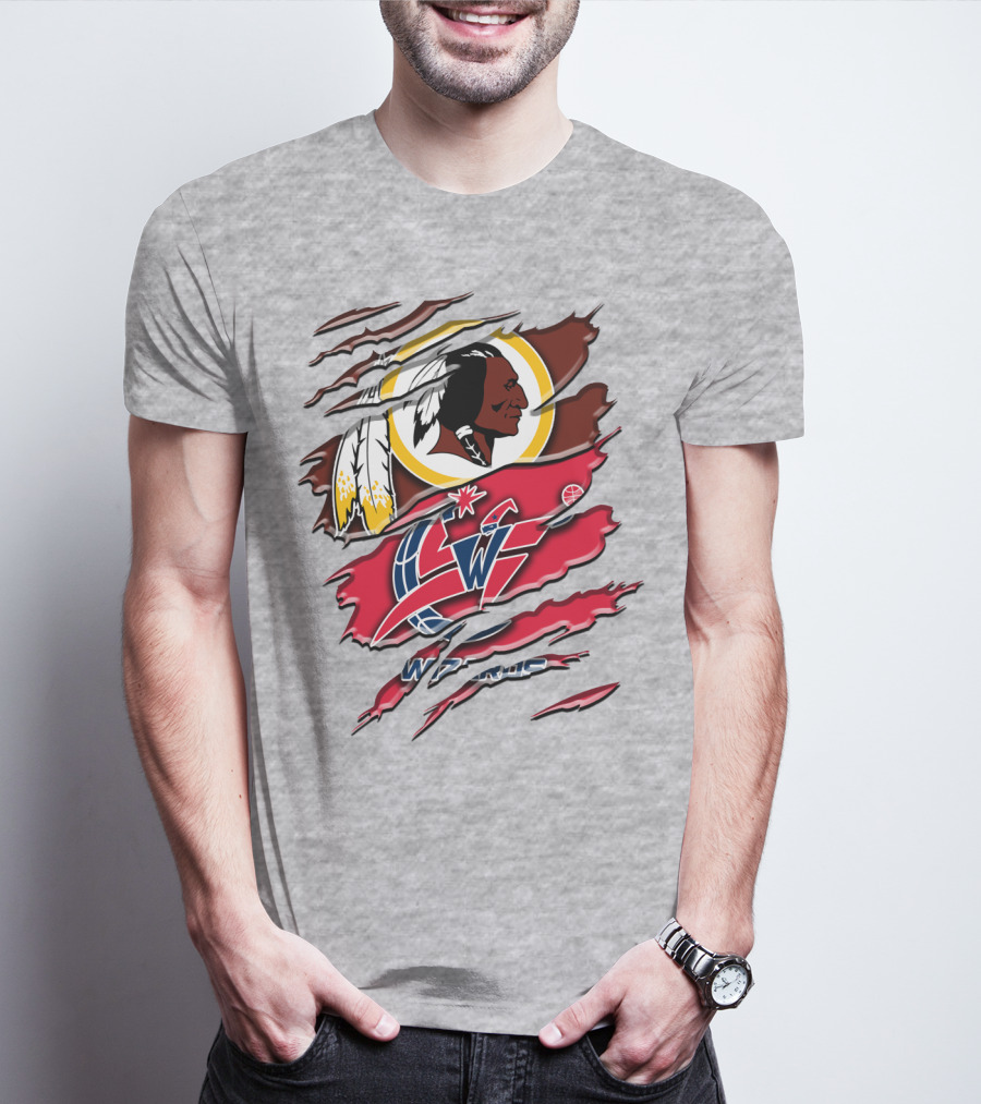 Washington Wizards Redskins Logo Mashup T-Shirt