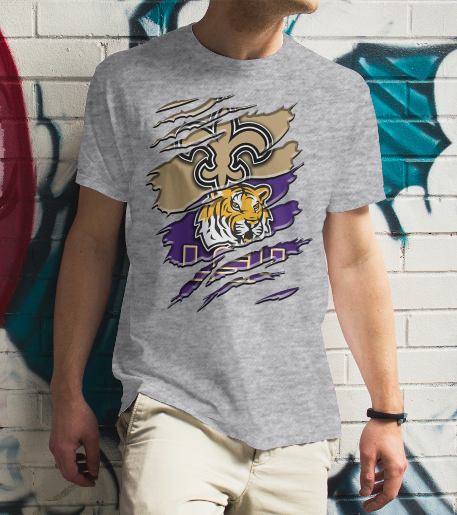 New Orleans Saints And Lsu Tigers Rah 107 T-Shirt