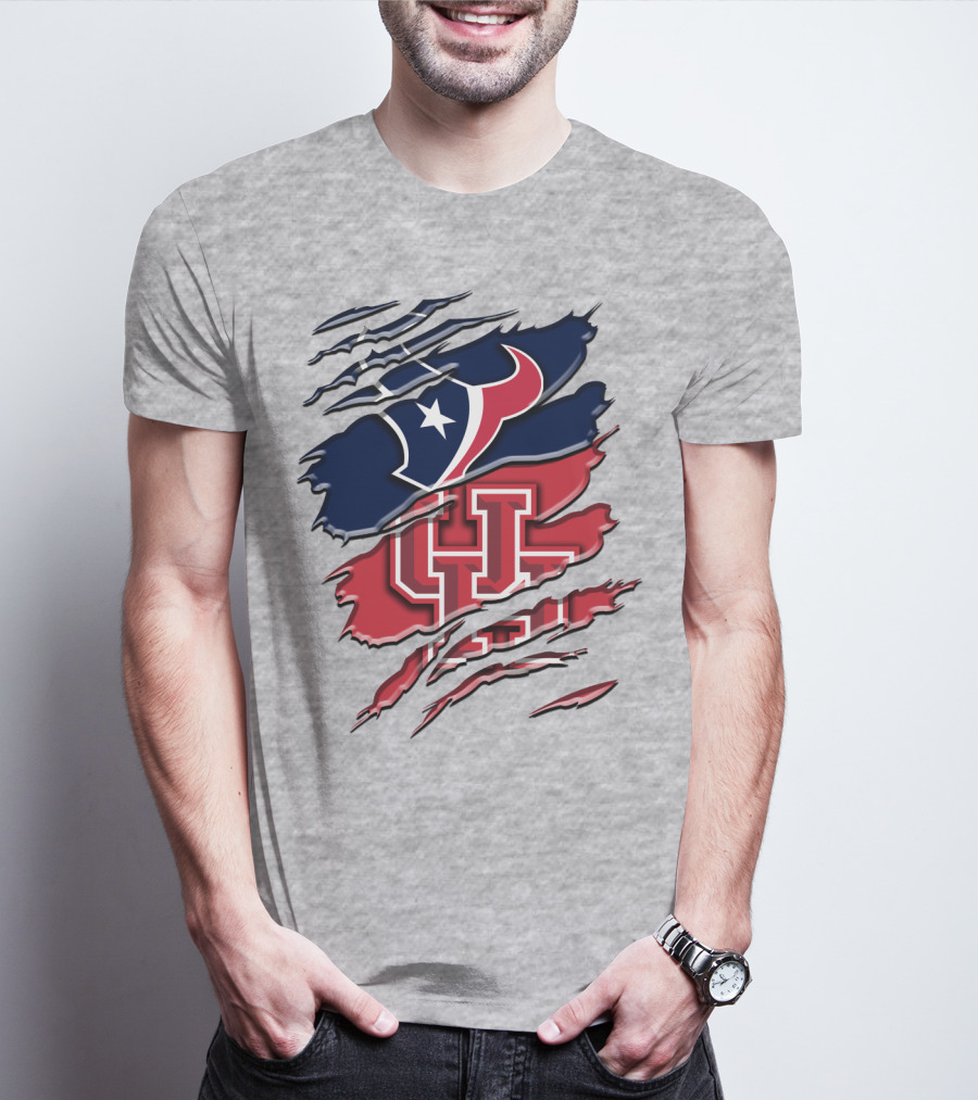 Houston Texans And University Of Houston Cougars Rah 117 T-Shirt