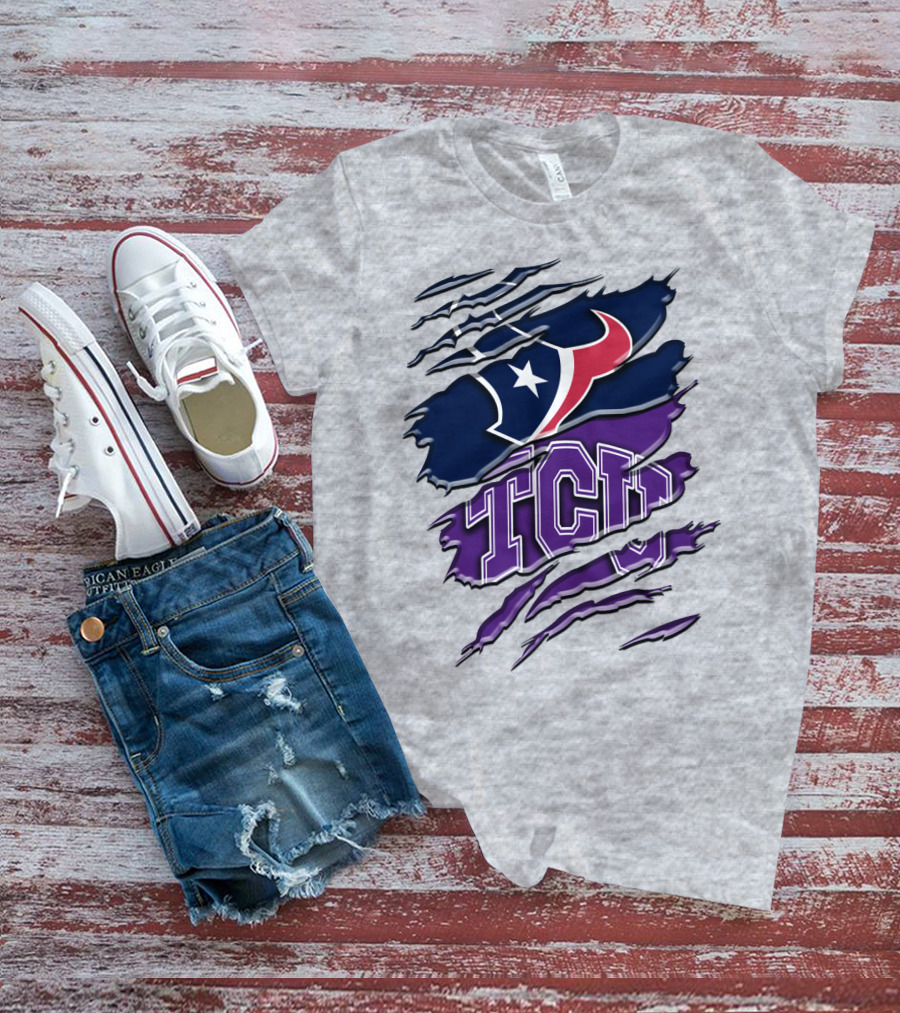 Houston Texans Tcu Horned Frogs Rah 121 T-Shirt