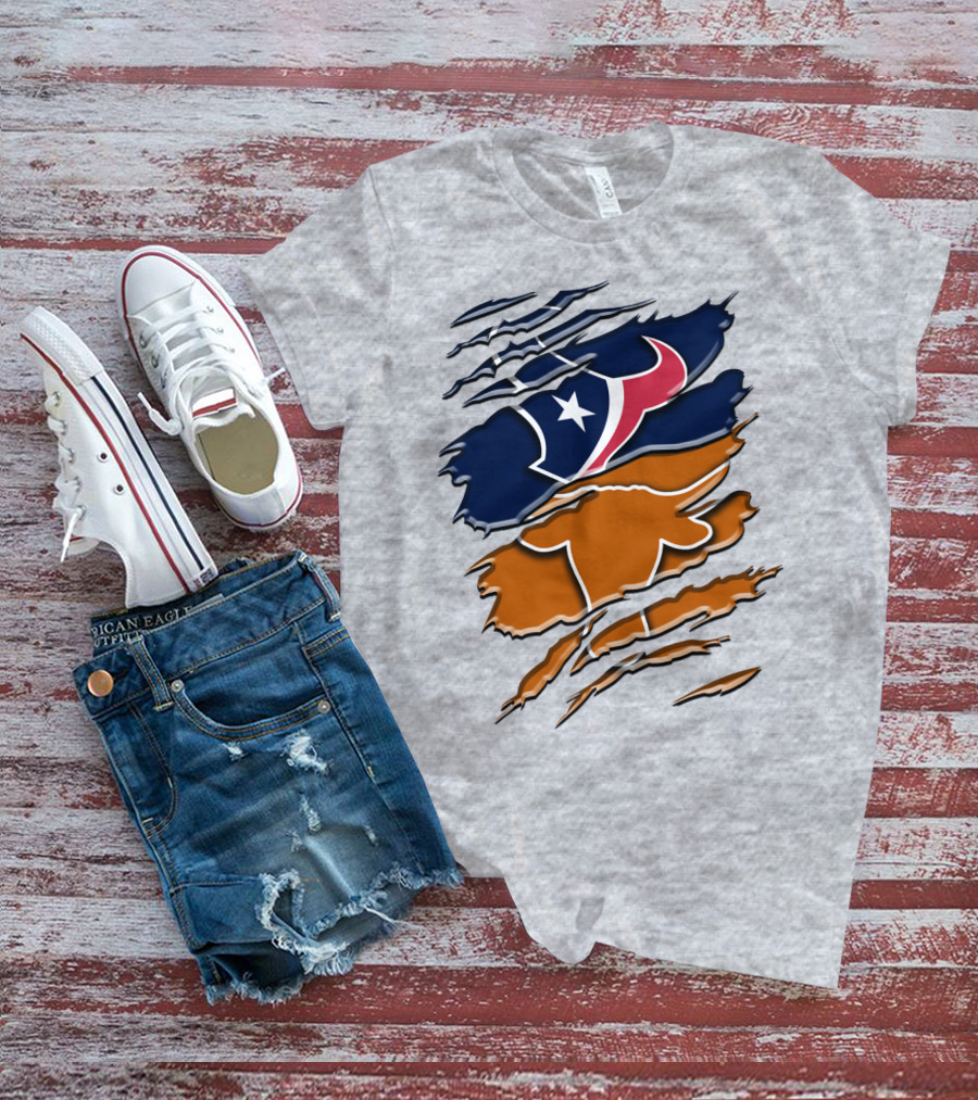 Houston Texans Longhorns Rah 123 T-Shirt
