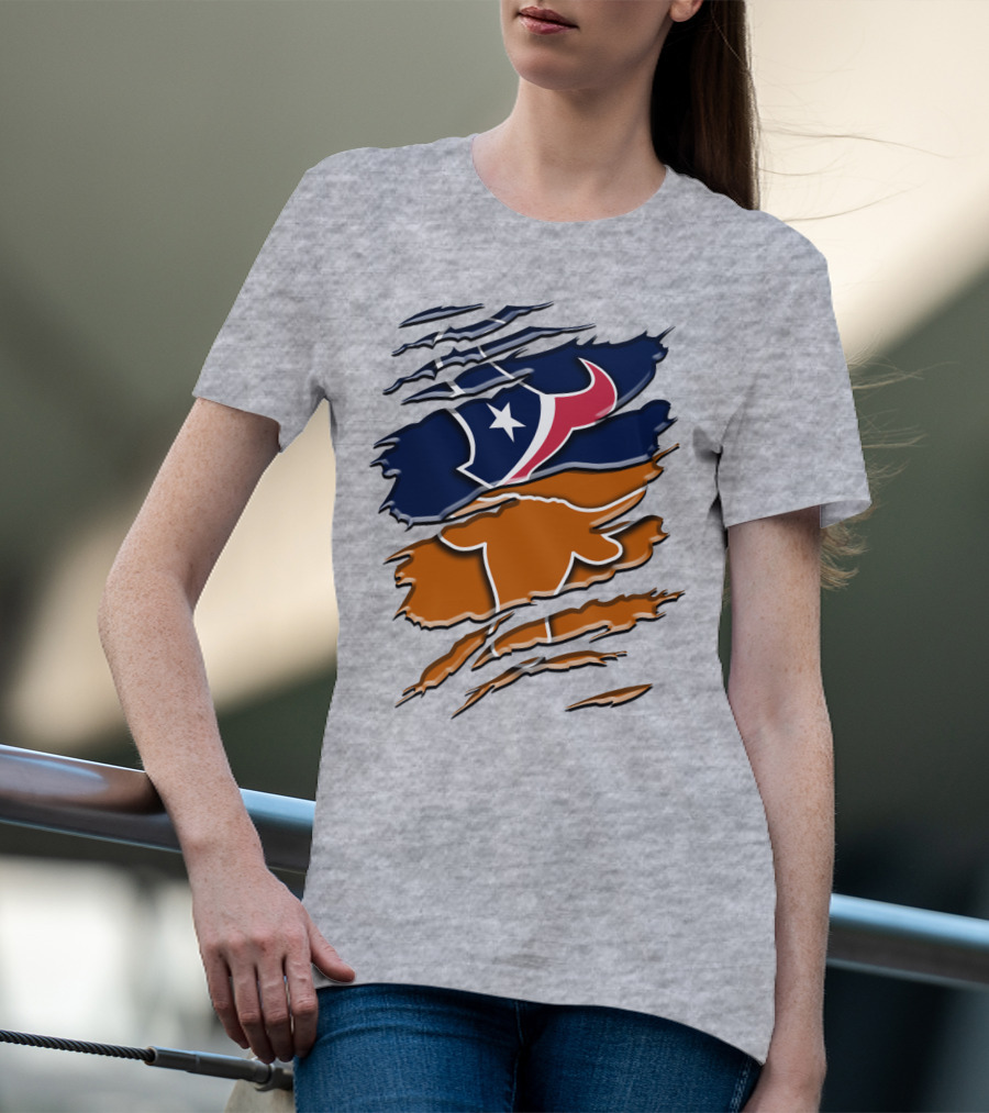 Houston Texans Longhorns Rah 123 T-Shirt