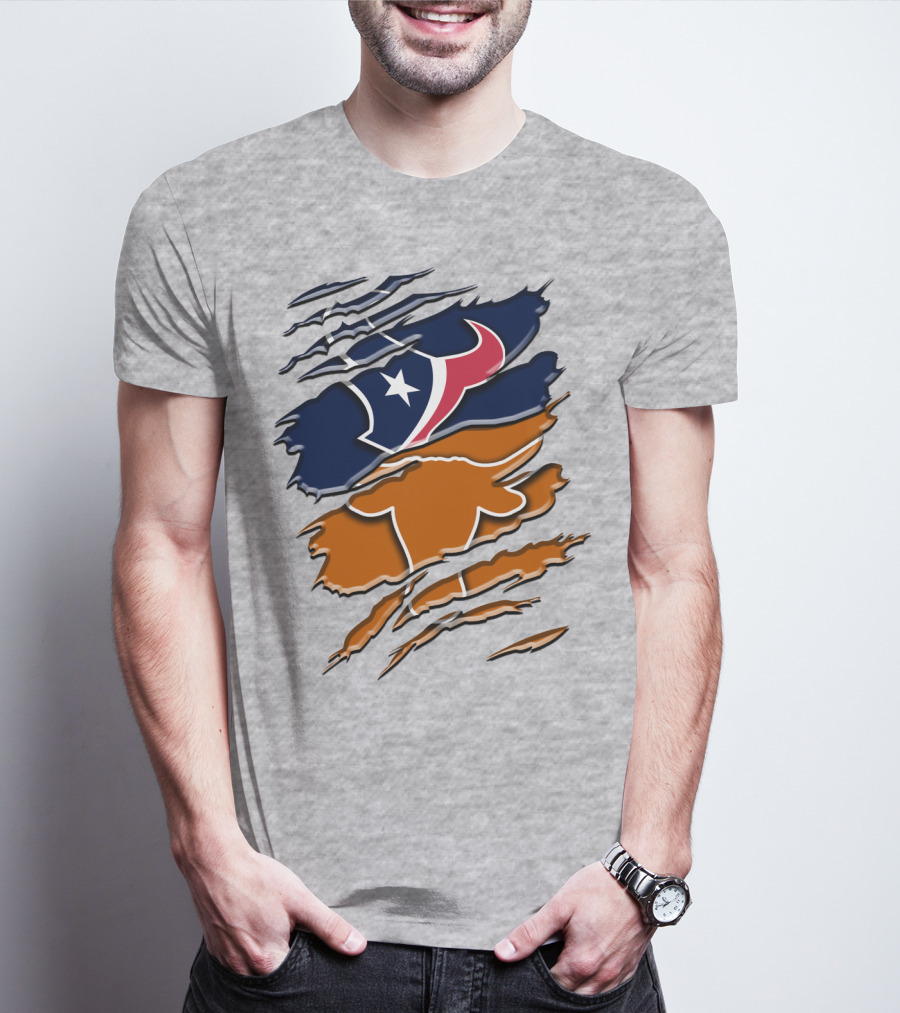 Houston Texans Longhorns Rah 123 T-Shirt