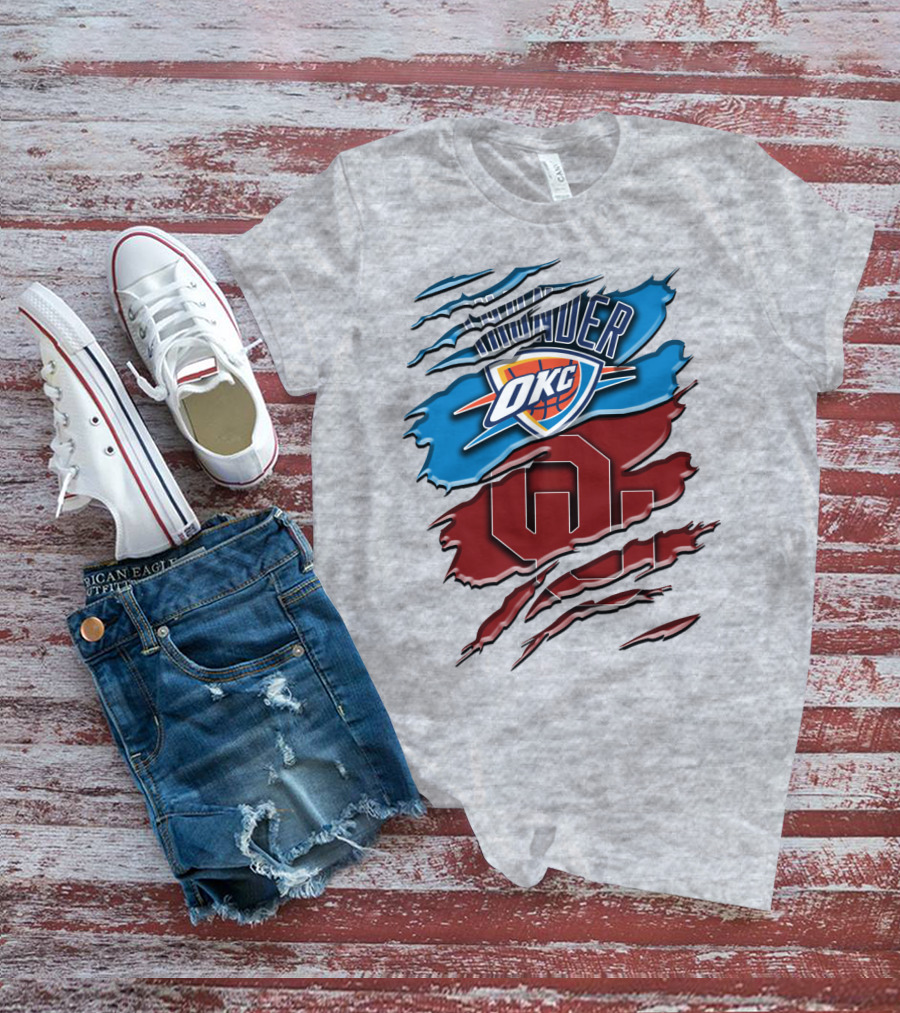 Okc Thunder Ou Logo Rah 126 T-Shirt